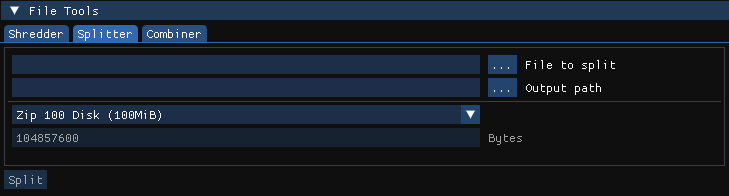 File splitter sub-tool